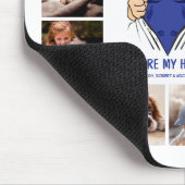 Tapis De Souris Papa Mon Héros 16 Photo Collage (Coin)