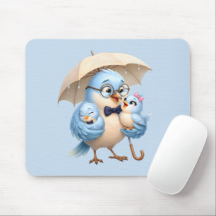 Tapis de souris Papa Oiseau Cadeau de l'espace de