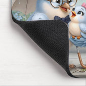 Tapis de souris Papa Oiseau Mignon & Bébé (Coin)