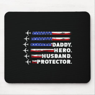 Tapis De Souris Papa Patriote Protecteur Papa Drapeau Américain