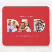 Tapis De Souris Papa photo typographie moderne cadeau enfant (Devant)