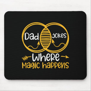 Tapis De Souris Papa plaisante où la magie arrive Premium
