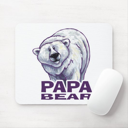 Tapis De Souris Papa Polar Bear (Avec souris)
