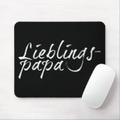 Tapis De Souris Papa préféré - écriture blanche 00001 (Avec souris)