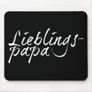 Tapis De Souris Papa préféré - écriture blanche 00001
