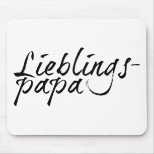 Tapis De Souris Papa préféré - écriture noire 00001
