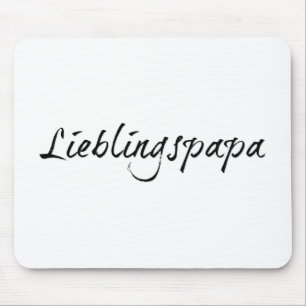 Tapis De Souris Papa préféré - écriture noire 00001