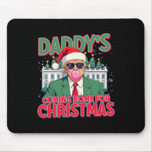 Tapis De Souris Papa rentre à la maison pour Noël Trump amusant No