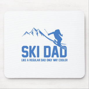 Tapis De Souris Papa skieur drôle de skieur Aventure enneigée Amou