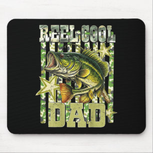 Tapis De Souris Papa super cool drôle pêche bass (sur le dos)