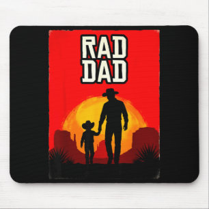 Tapis De Souris Papa super père et fils coucher de soleil occident