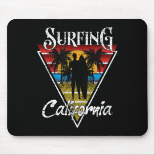 Tapis De Souris Papa surfeur plages de Californie Surf Cali Beach