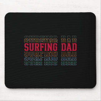 Tapis De Souris Papa surfeur texte drôle en couches père entraîneu