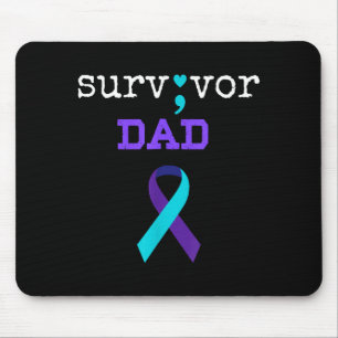 Tapis De Souris Papa survivant - Cadeau point-virgule Prévention d