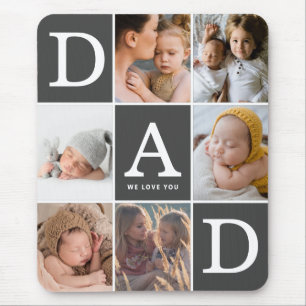 Tapis De Souris Papa We Love You Photo Collage