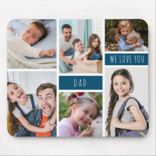 Tapis De Souris Papa We Love You Photo Collage