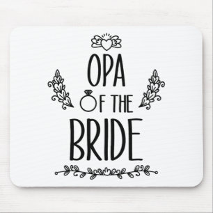 Tapis De Souris Papi de la mariée Groupe de mariage Famille 
