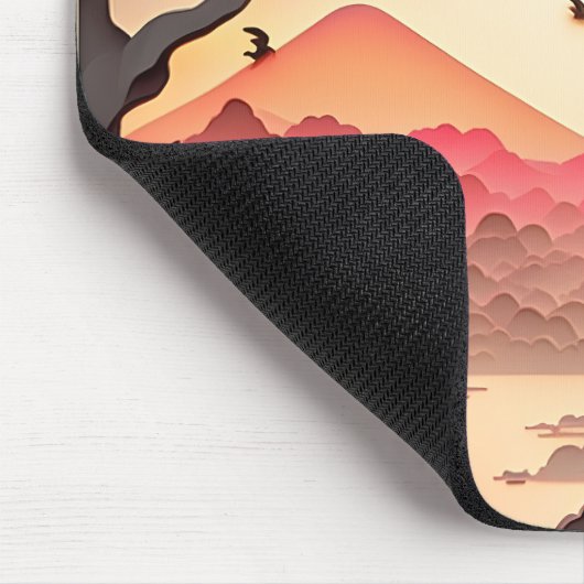 Tapis De Souris Papier de scène chinois ancien coupé Mousepad (Coin)