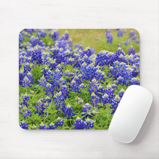 Tapis De Souris Papier de souris d'art Texas Bluebonnets (Avec souris)