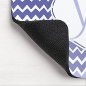 Tapis De Souris Papier de souris personnalisé Ombre bleu Chevron (Coin)