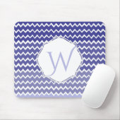 Tapis De Souris Papier de souris personnalisé Ombre bleu Chevron (Avec souris)