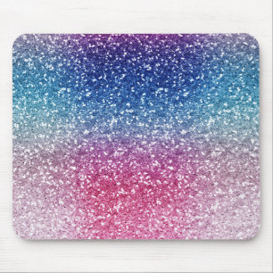 Tapis De Souris Papier d'emballage Pailleté Rose Bleu Ombré