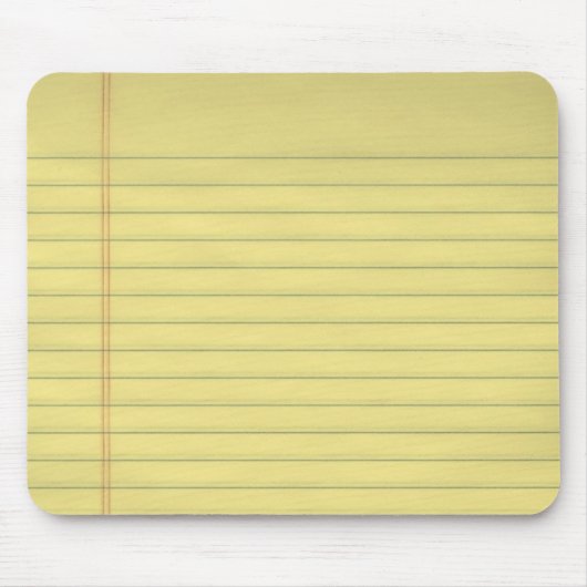 Tapis De Souris Papier Légal Jaune Mousepad (Devant)