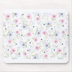 Tapis De Souris Papier numérique Arrière - plan à motifs floraux