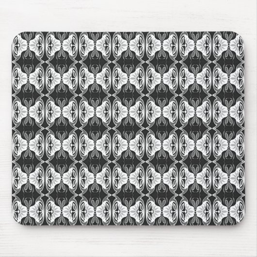 Tapis De Souris Papier peint Art Déco motif - noir et blanc (Devant)