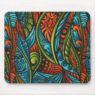 Tapis De Souris Papier peint ethnique abstrait