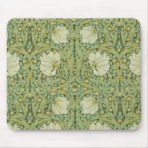 Tapis De Souris Papier peint floral bleu Pimpernel de William Morr