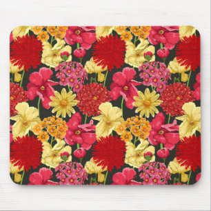 Tapis De Souris Papier peint floral dans le style d'aquarelle