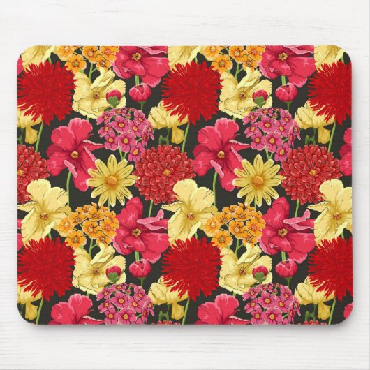 Tapis De Souris Papier peint floral dans le style d'aquarelle (Devant)