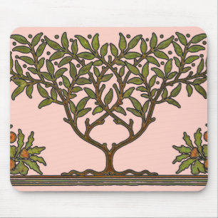 Tapis De Souris Papier peint frise d'arbre de William Morris