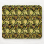 Tapis De Souris Papier peint Tulipe et Lys vert de William Morris (Devant)