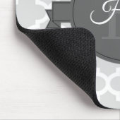 Tapis De Souris Papier Quatrefoil gris personnalisé (Coin)