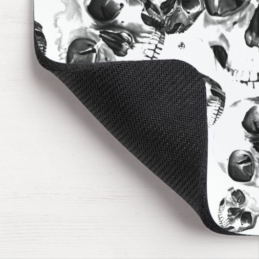 Tapis De Souris Papiers peints personnalisés Crâne noir et blanc m (Coin)