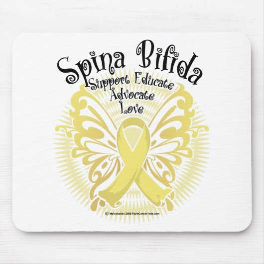 Tapis De Souris Papillon 3 de spina bifida (Devant)