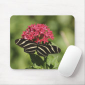 Tapis De Souris Papillon à ailes longues Zebra, Heliconius (Avec souris)