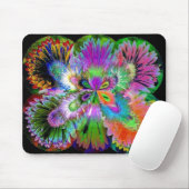 Tapis De Souris Papillon à fleurs Abstrait Mousepad (Avec souris)