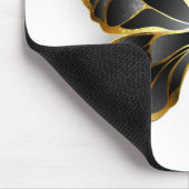 Tapis De Souris Papillon à fleurs d'or avec orchidée noire (Coin)