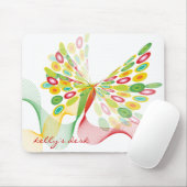 Tapis De Souris Papillon abstrait d'art moderne de points de (Avec souris)