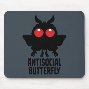 Tapis De Souris Papillon Antisocial Mothman Cryptide
