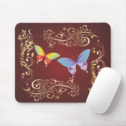 Tapis De Souris Papillon Art 1 Mousepad (Avec souris)