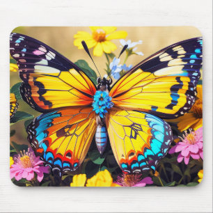 Tapis De Souris Papillon artistique aux couleurs vives