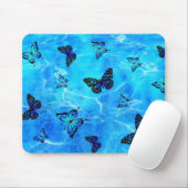 Tapis De Souris Papillon bleu (Avec souris)