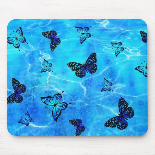 Tapis De Souris Papillon bleu (Devant)