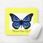Tapis De Souris papillon bleu, (Avec souris)