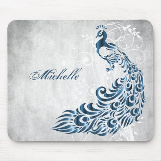 Tapis De Souris Papillon bleu Personnalisé Mousepad (Devant)