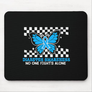 Tapis De Souris Papillon Bleu Pour Sensibilisation Au Diabète Fami